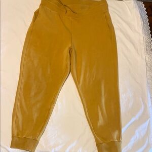 JoyLab Tan Track Pants with Ribbed Cuffs